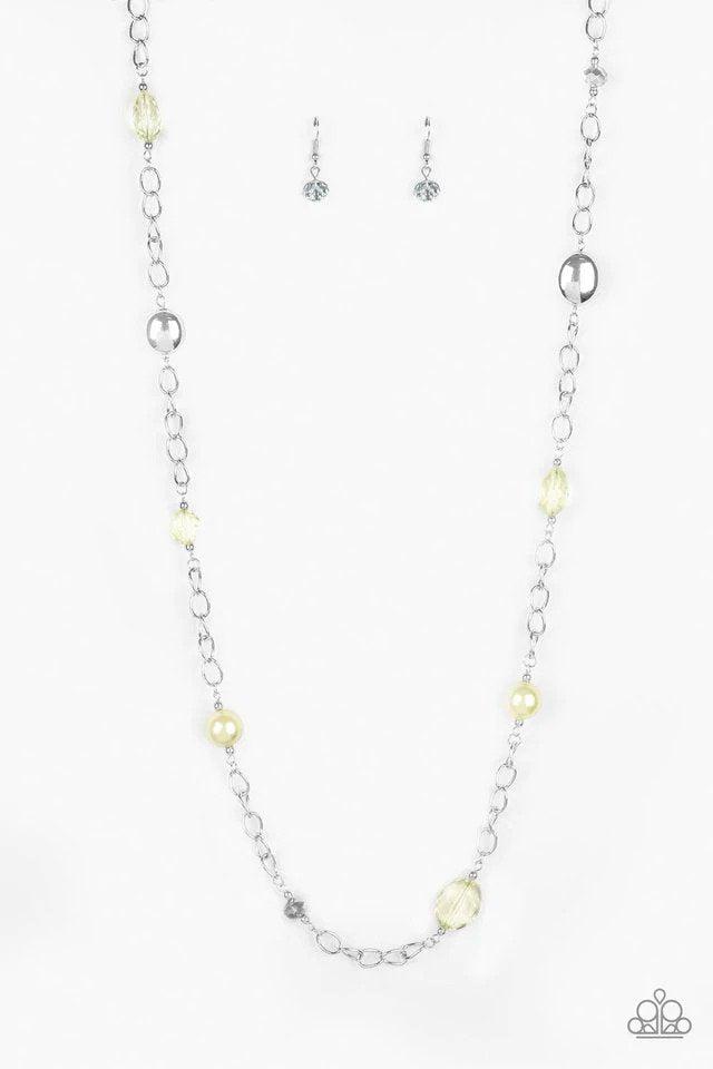 Only For Special Occasions Yellow Necklace - Paparazzi Accessories- lightbox - CarasShop.com - Paparazzi Jewelry by Cara Jewels