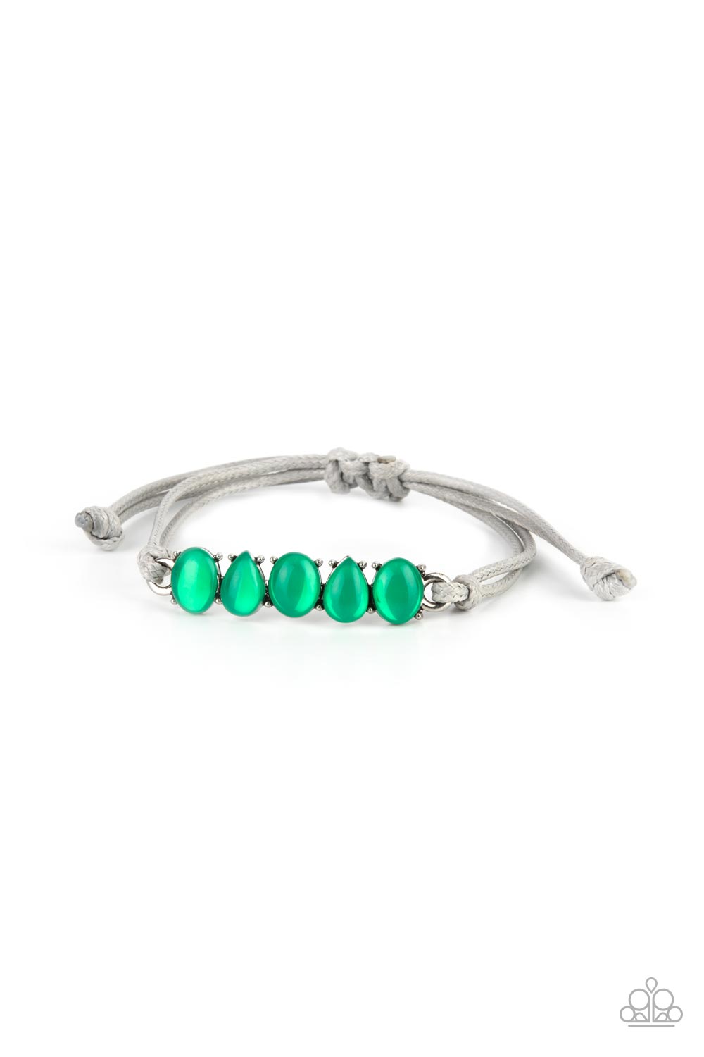 Opal Paradise Green Urban Sliding Knot Bracelet - Paparazzi Accessories- lightbox - CarasShop.com - Paparazzi Jewelry by Cara Jewels