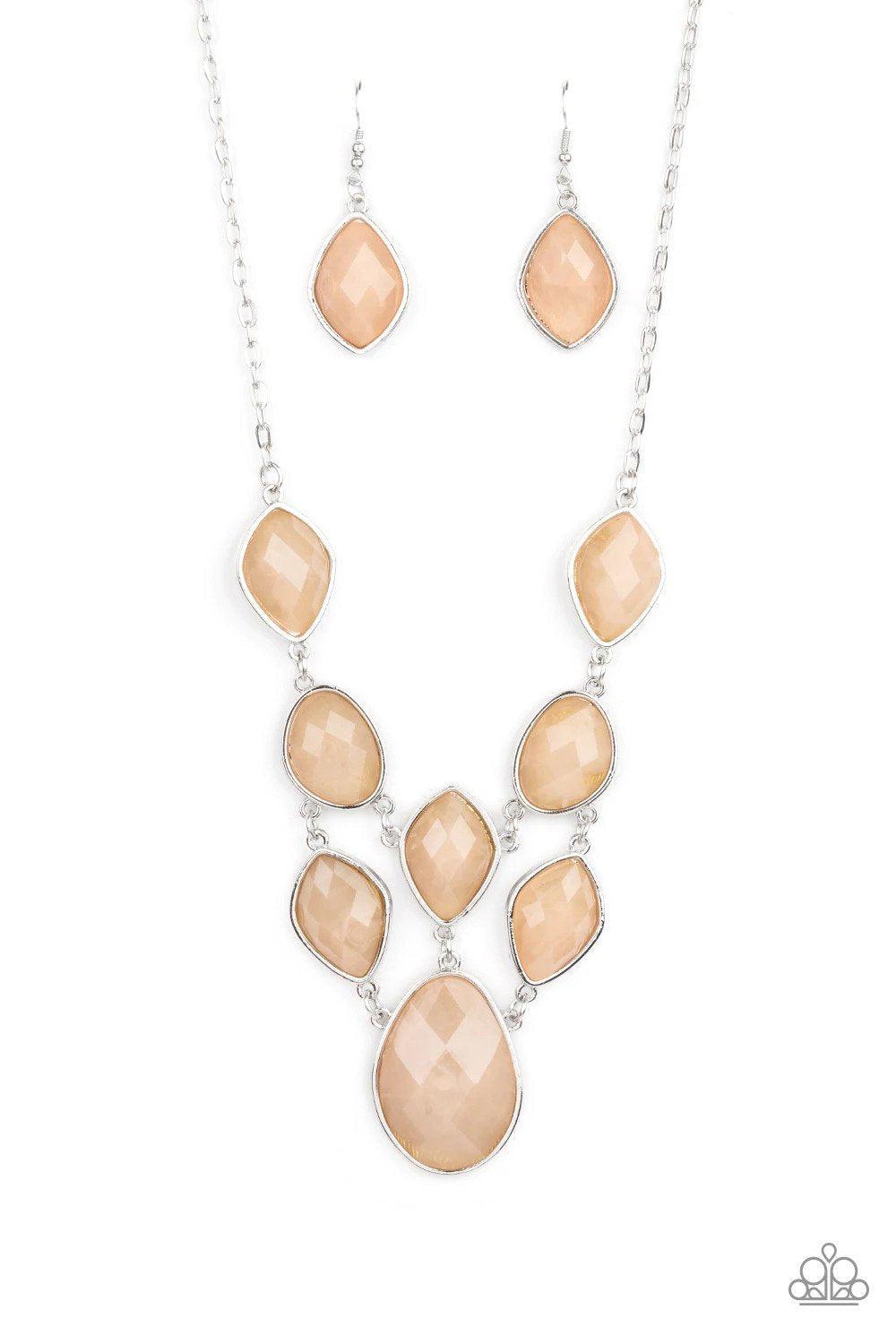 Opulently Oracle Brown Necklace - Paparazzi Accessories- lightbox - CarasShop.com - Paparazzi Jewelry by Cara Jewels