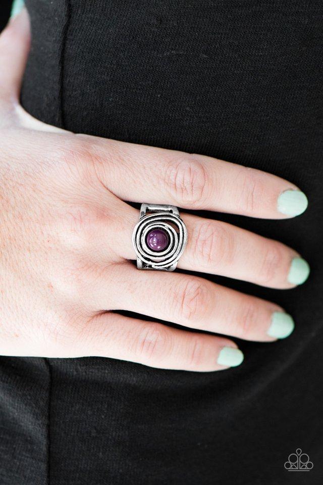 Out of Control Purple and Silver Ring - Paparazzi Accessories- lightbox - CarasShop.com - Paparazzi Jewelry by Cara Jewels
