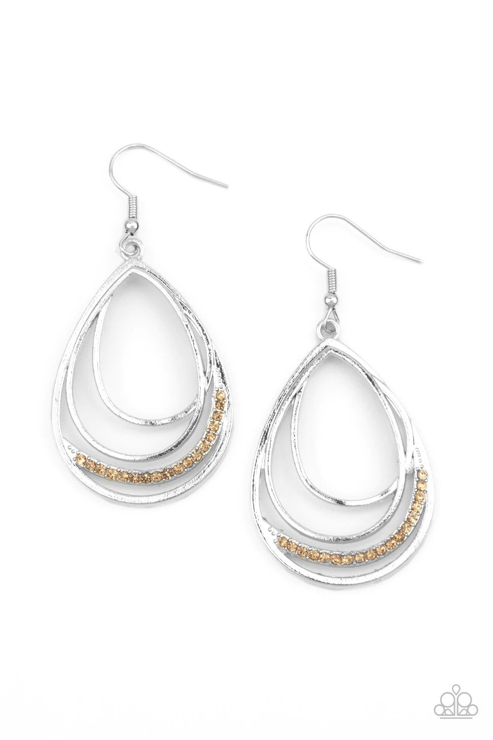 Outrageously Opulent Brown Earrings - Paparazzi Accessories- lightbox - CarasShop.com - Paparazzi Jewelry by Cara Jewels