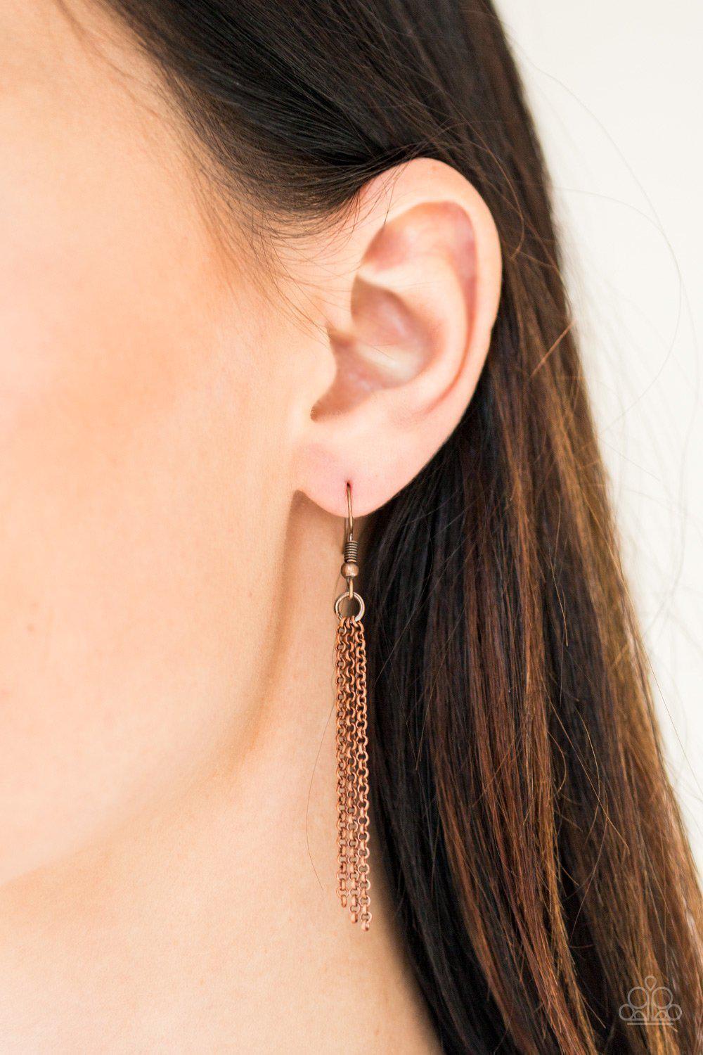 Own Your Journey Copper Inspirational Necklace - Paparazzi Accessories - free matching earrings -CarasShop.com - Paparazzi Jewelry by Cara Jewels