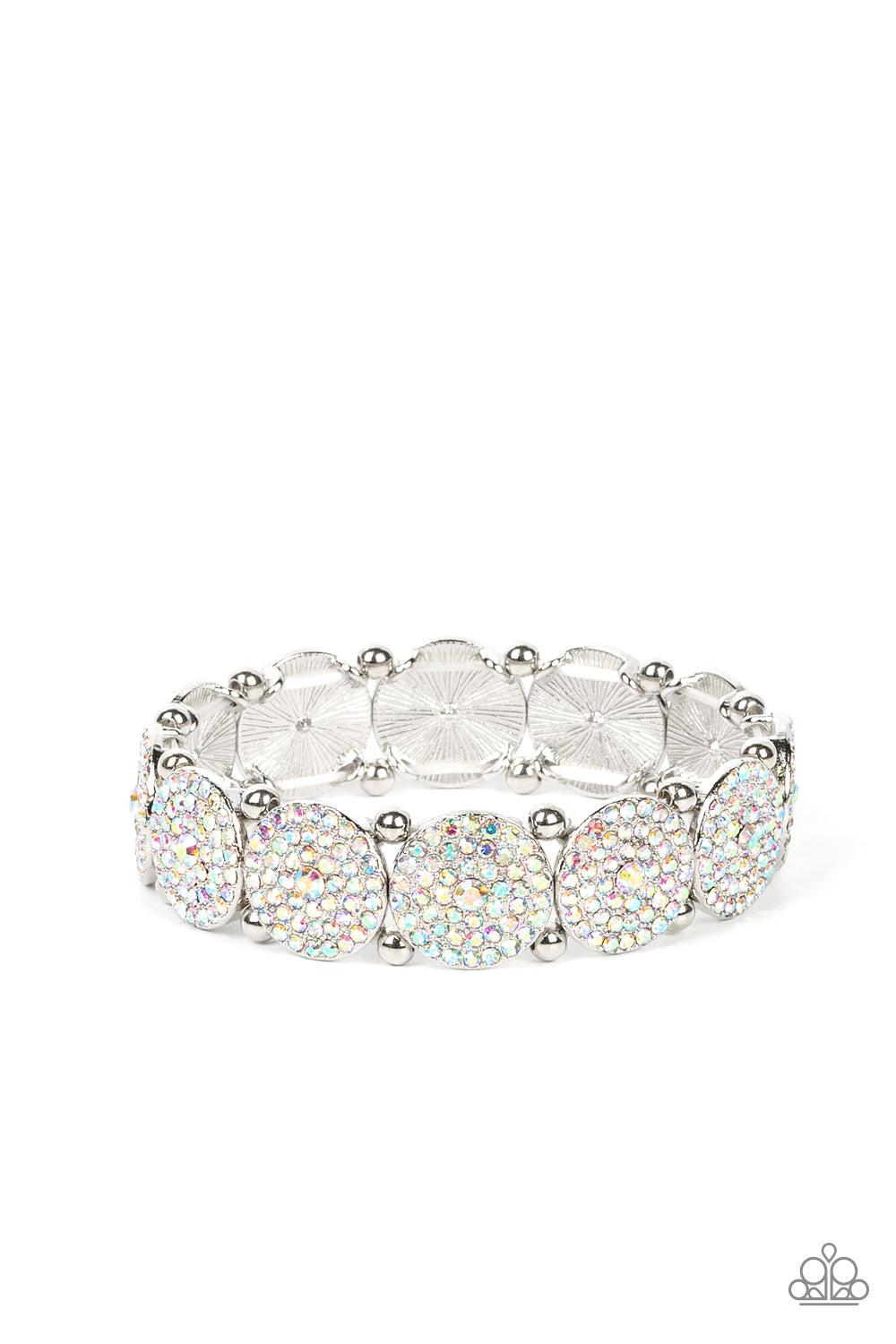 Palace Intrigue Multi Iridescent Rhinestone Bracelet - Paparazzi Accessories- lightbox - CarasShop.com - Paparazzi Jewelry by Cara Jewels