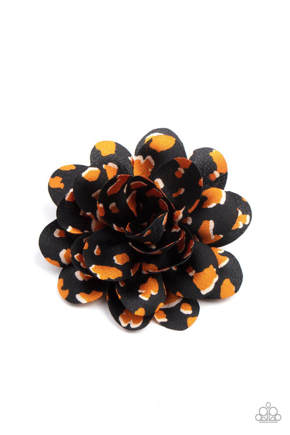 Panama Picnic Yellow Hair Clip - Paparazzi Accessories- on model - CarasShop.com - Paparazzi Jewelry by Cara Jewels
