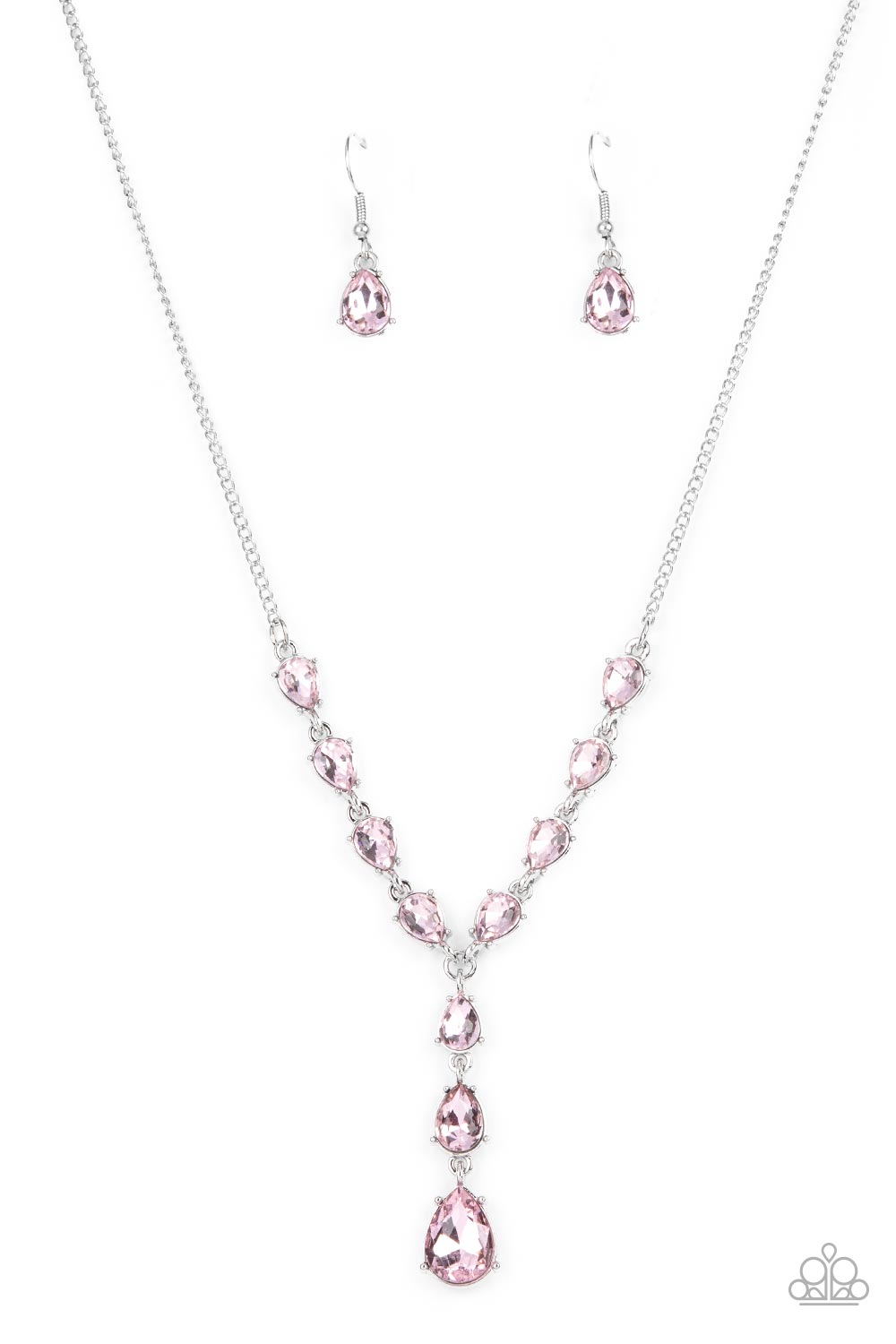 Park Avenue A-Lister Pink Rhinestone Necklace - Paparazzi Accessories- lightbox - CarasShop.com - Paparazzi Jewelry by Cara Jewels