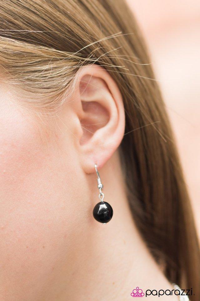 Parkview Picnic Black Necklace - Paparazzi Accessories - free matching earrings -CarasShop.com - Paparazzi Jewelry by Cara Jewels