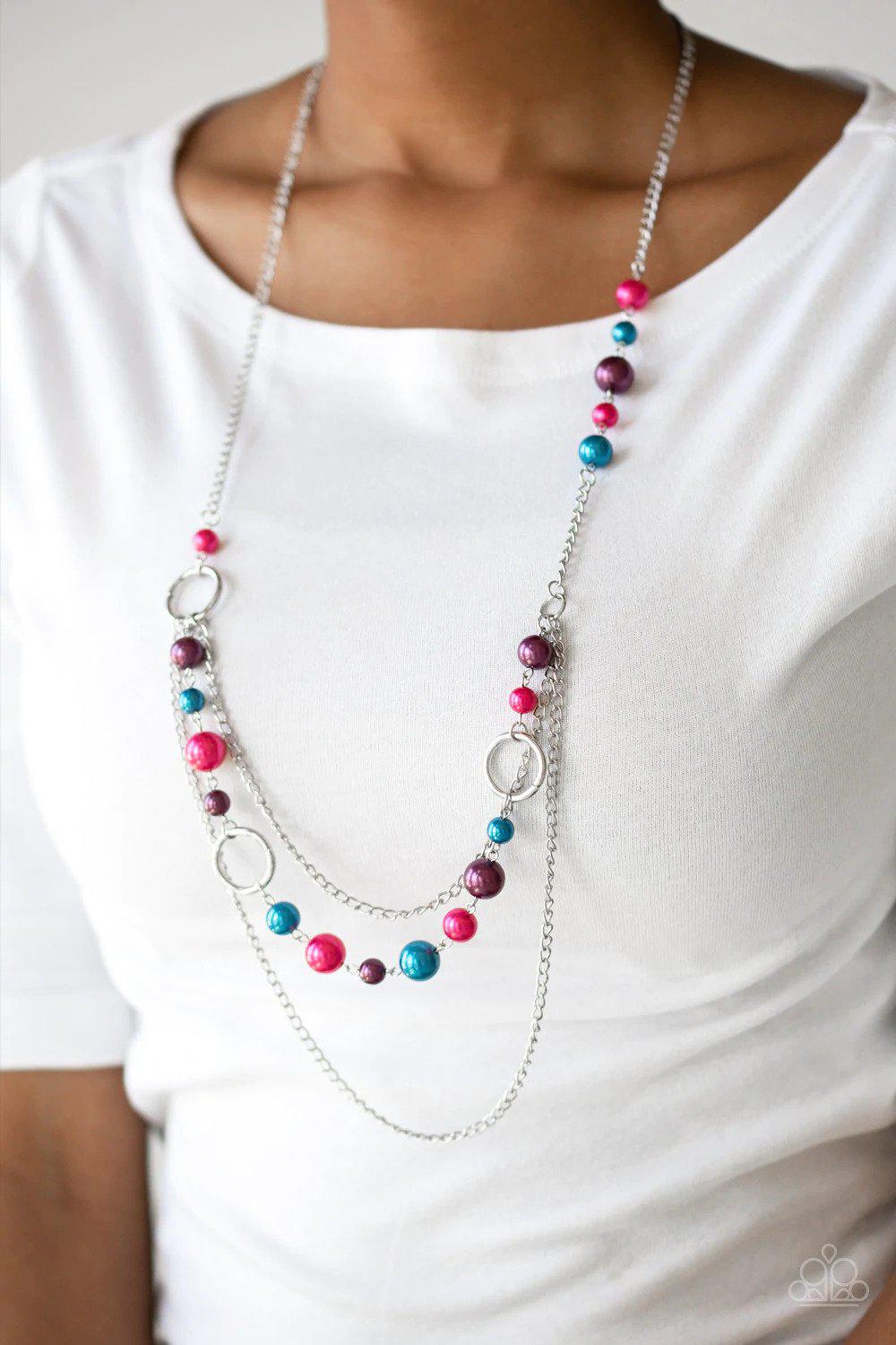 Party Dress Princess Multi Necklace - Paparazzi Accessories- lightbox - CarasShop.com - Paparazzi Jewelry by Cara Jewels