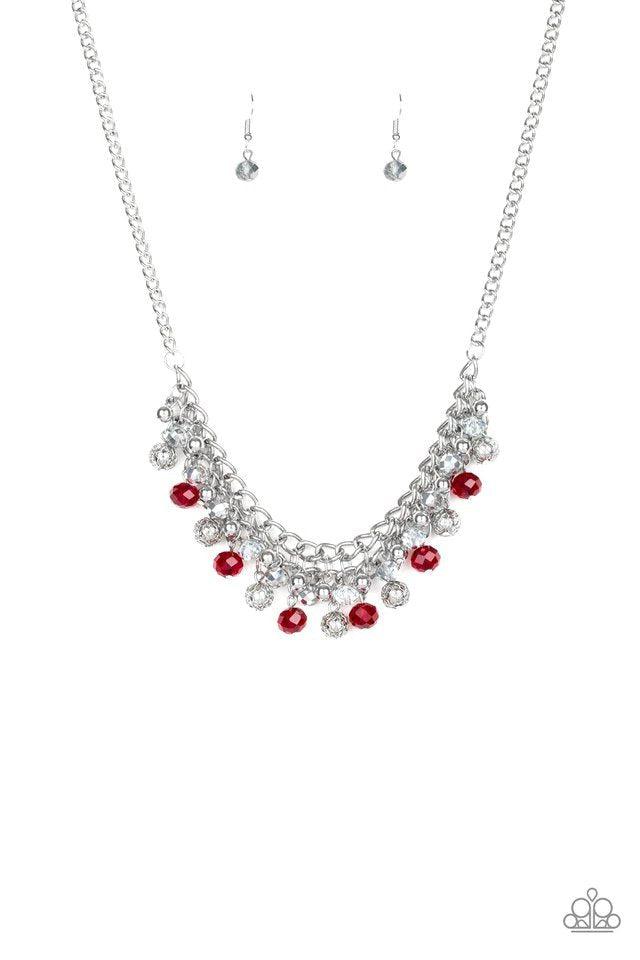 Party Spree Red Necklace - Paparazzi Accessories- lightbox - CarasShop.com - Paparazzi Jewelry by Cara Jewels