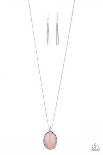 Peaceful Glow Pink Necklace - Paparazzi Accessories- lightbox - CarasShop.com - Paparazzi Jewelry by Cara Jewels