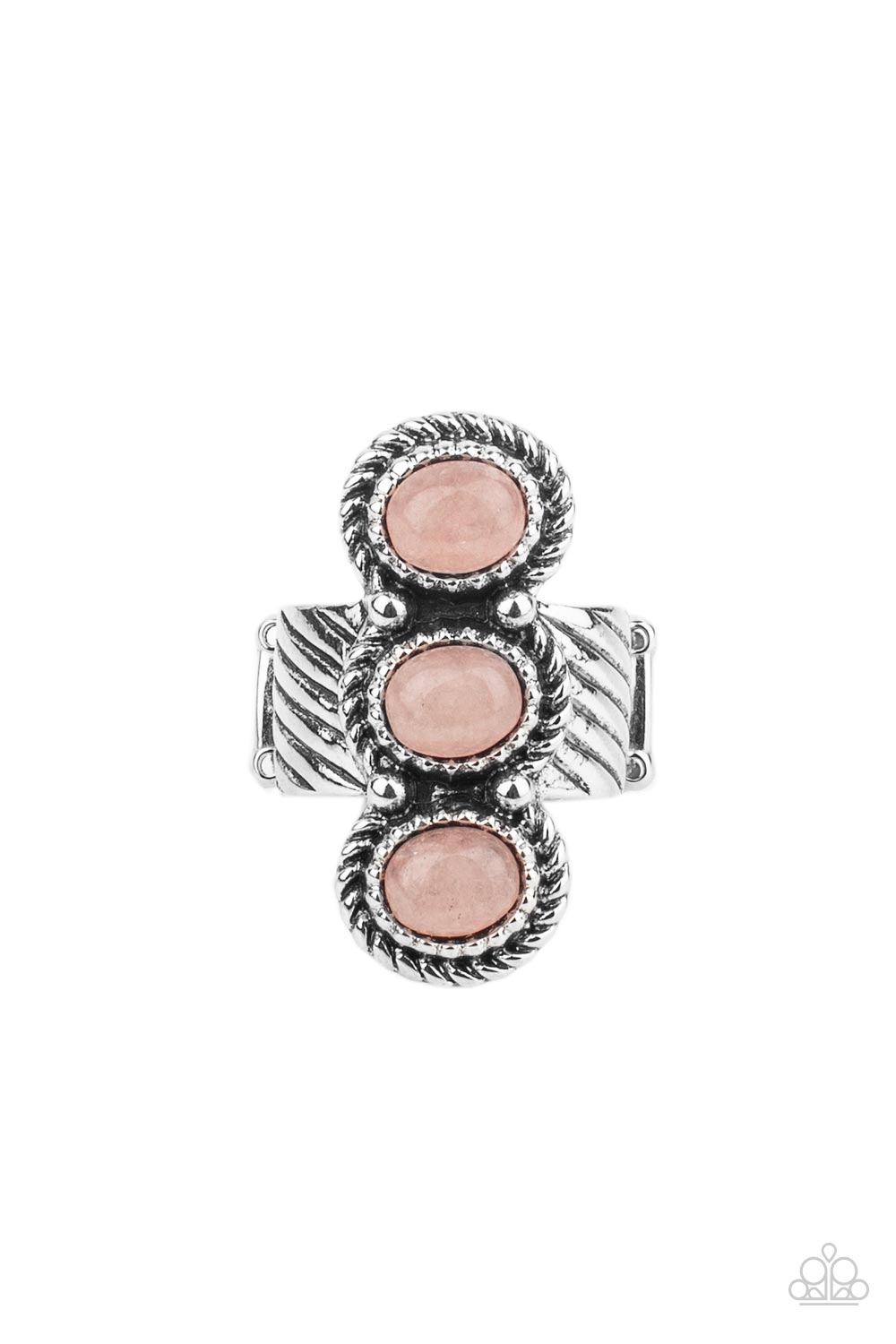 Peaceful Paradise Pink Stone Ring - Paparazzi Accessories- lightbox - CarasShop.com - Paparazzi Jewelry by Cara Jewels