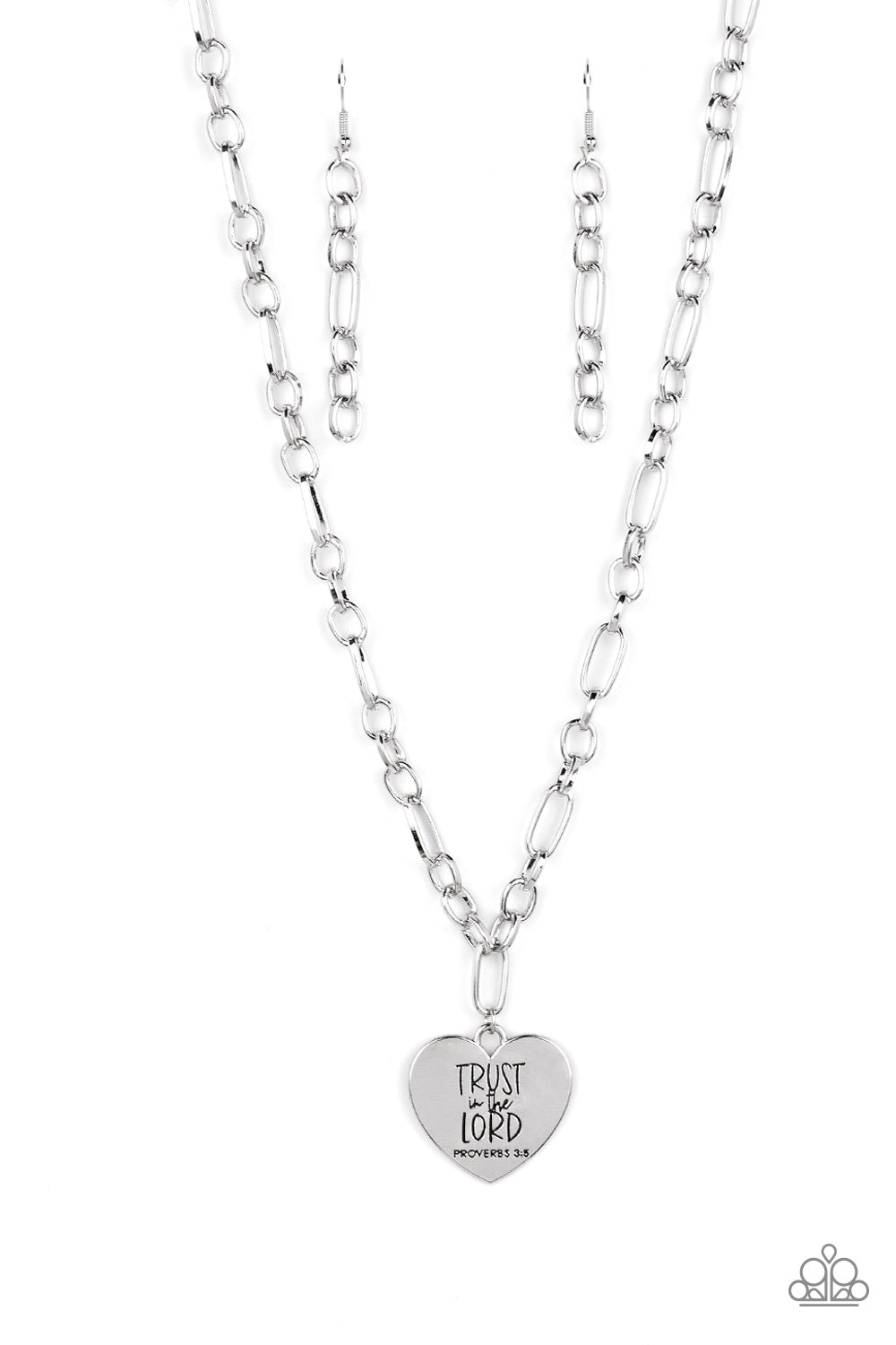 Perennial Proverbs Silver Inspirational Necklace - Paparazzi Accessories- lightbox - CarasShop.com - Paparazzi Jewelry by Cara Jewels