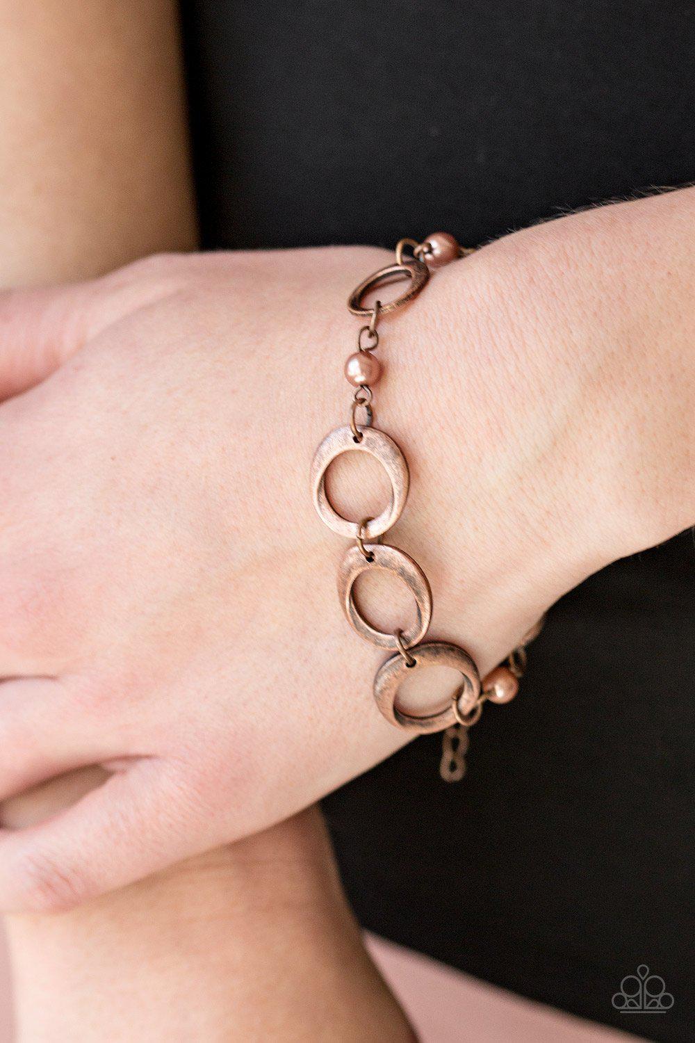 Poised and Polished Copper Bracelet - Paparazzi Accessories- lightbox - CarasShop.com - Paparazzi Jewelry by Cara Jewels