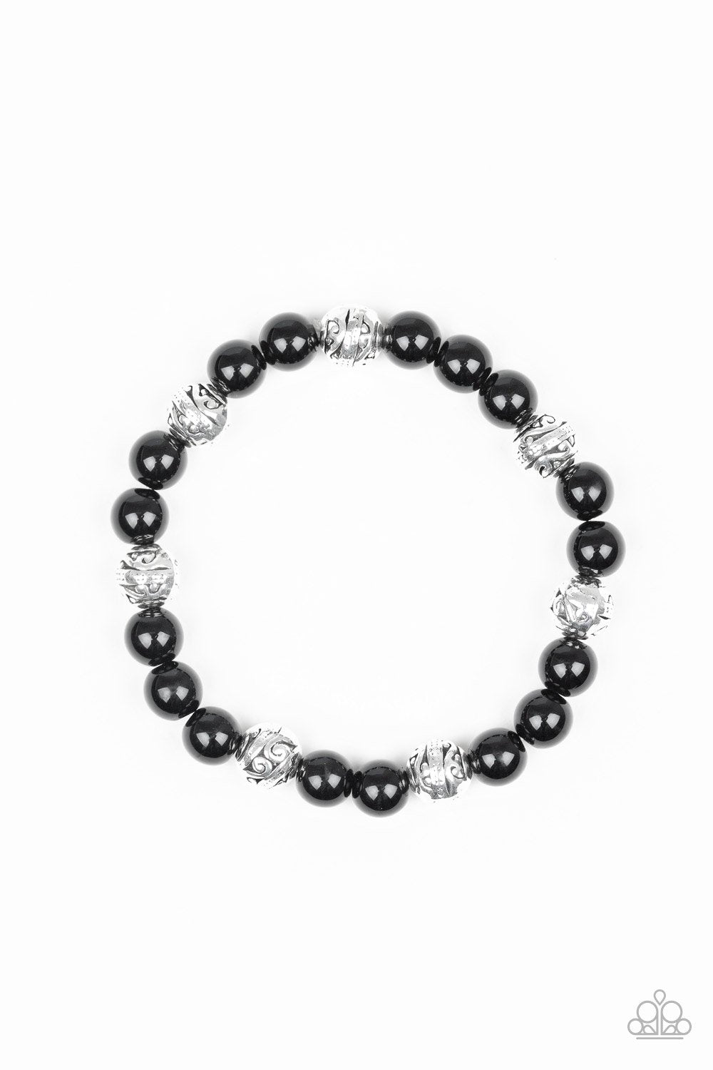 Poised For Perfection Black Bracelet - Paparazzi Accessories- lightbox - CarasShop.com - Paparazzi Jewelry by Cara Jewels