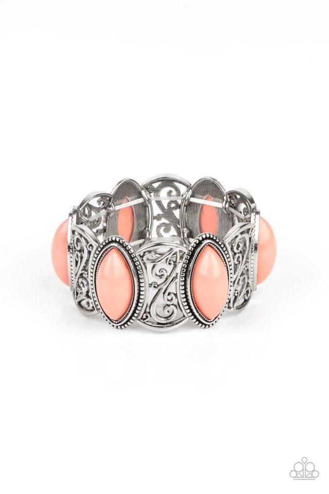 POP, Skip and a Jump Coral Bracelet - Paparazzi Accessories- lightbox - CarasShop.com - Paparazzi Jewelry by Cara Jewels