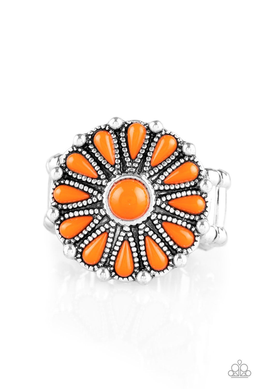 Poppy Pop-tastic Orange Ring - Paparazzi Accessories- lightbox - CarasShop.com - Paparazzi Jewelry by Cara Jewels