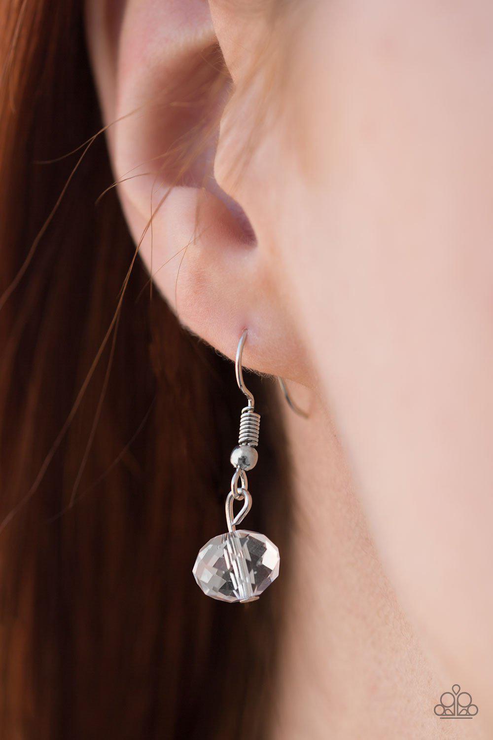 Power Trip Silver and Black Necklace - Paparazzi Accessories - free matching earrings -CarasShop.com - Paparazzi Jewelry by Cara Jewels