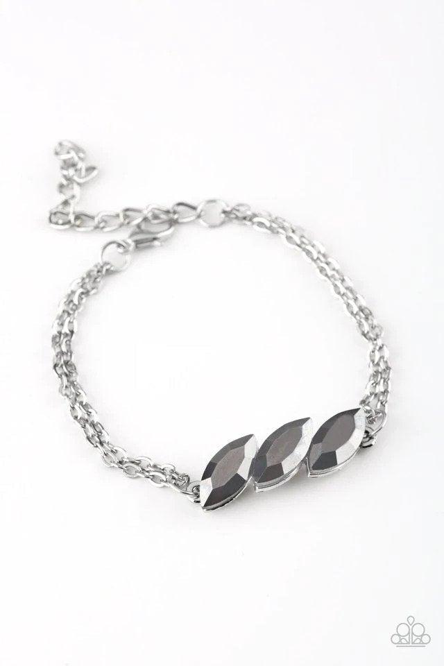 Pretty Priceless Silver Bracelet - Paparazzi Accessories- lightbox - CarasShop.com - Paparazzi Jewelry by Cara Jewels