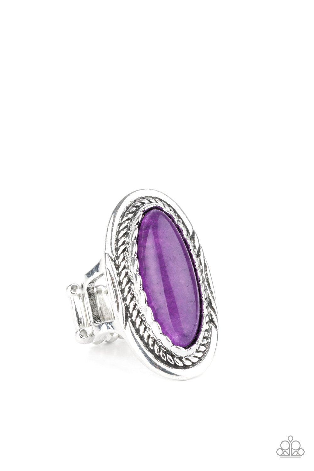 Primal Instincts Purple Stone Ring - Paparazzi Accessories- lightbox - CarasShop.com - Paparazzi Jewelry by Cara Jewels