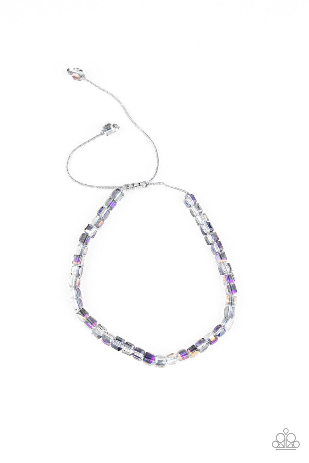 Prismatic Maverick Purple "Oil Spill" Urban Knot Bracelet - Paparazzi Accessories- lightbox - CarasShop.com - Paparazzi Jewelry by Cara Jewels