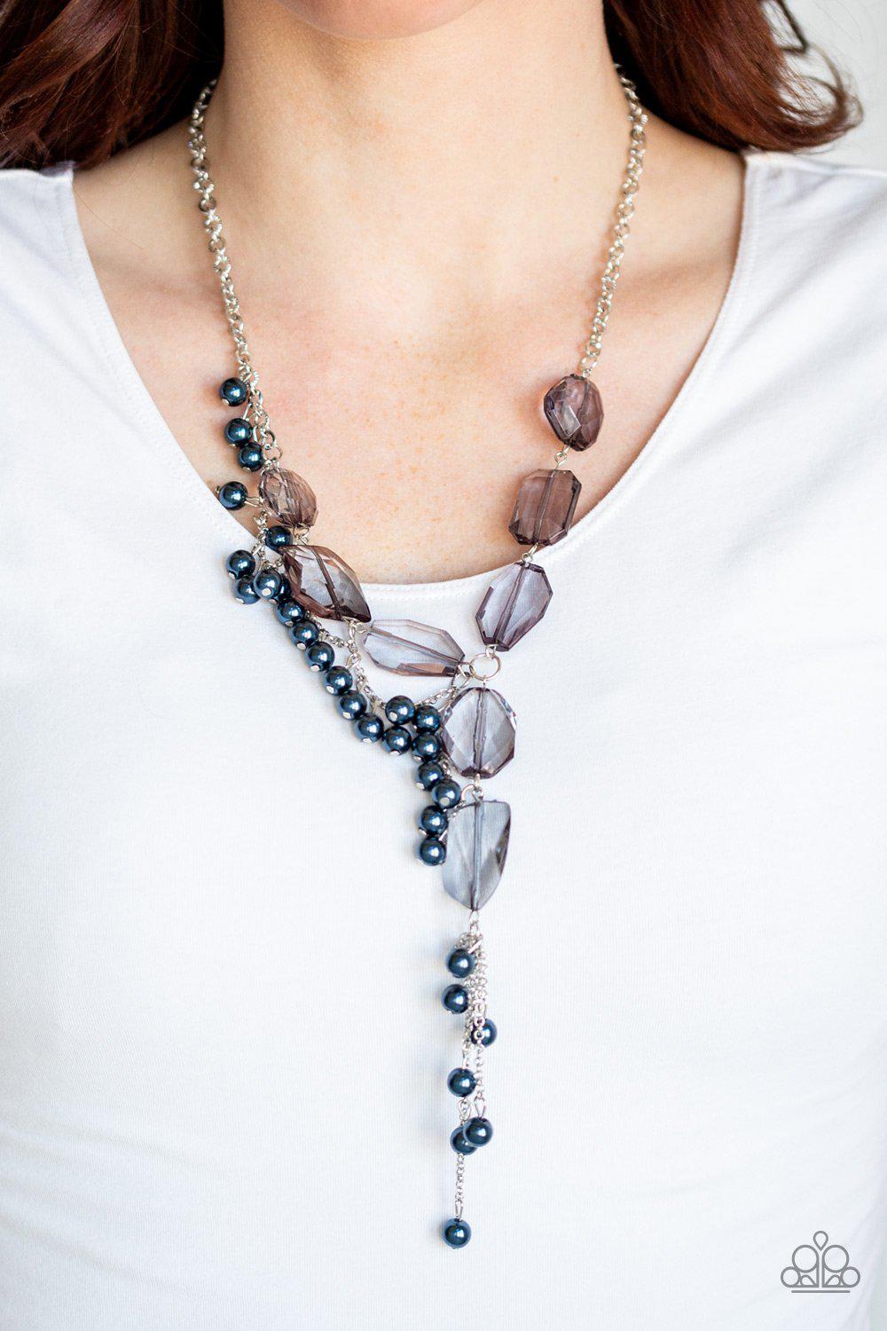 Prismatic Princess Blue Tassel Necklace - Paparazzi Accessories- lightbox - CarasShop.com - Paparazzi Jewelry by Cara Jewels