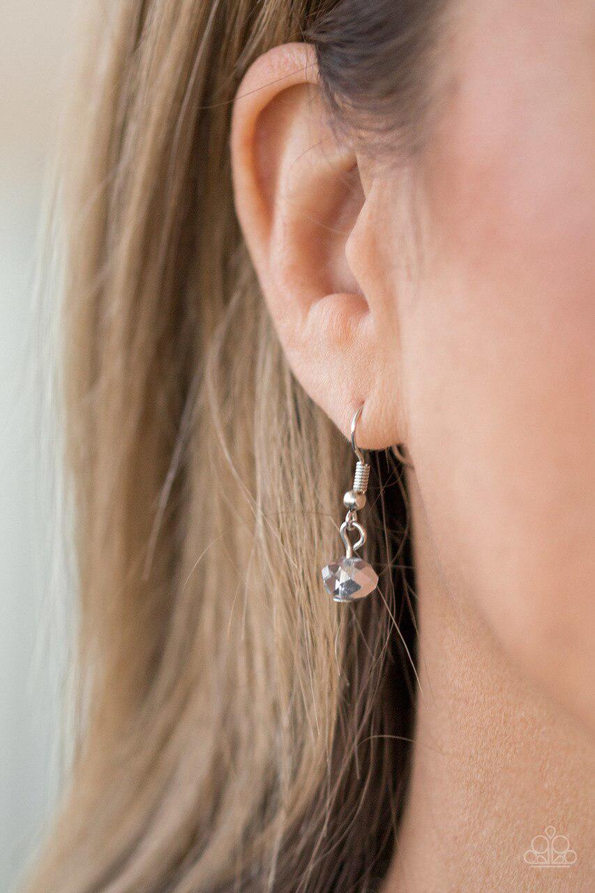 Quite Quintessence White Necklace - Paparazzi Accessories - free matching earrings -CarasShop.com - Paparazzi Jewelry by Cara Jewels