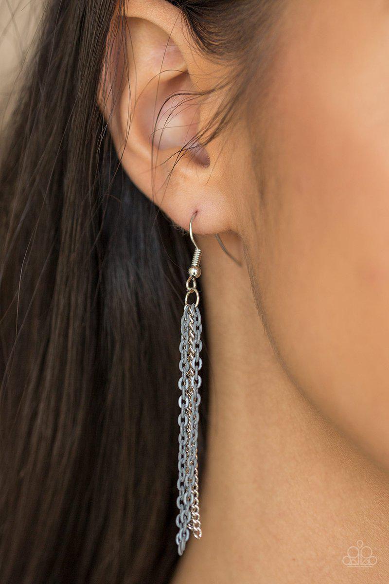 Radical Rainbows Silver Necklace - Paparazzi Accessories - free matching earrings -CarasShop.com - Paparazzi Jewelry by Cara Jewels