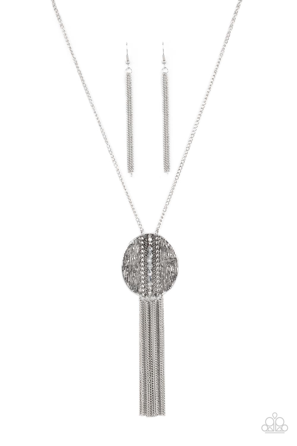 Radical Refinery Silver Necklace - Paparazzi Accessories- lightbox - CarasShop.com - Paparazzi Jewelry by Cara Jewels