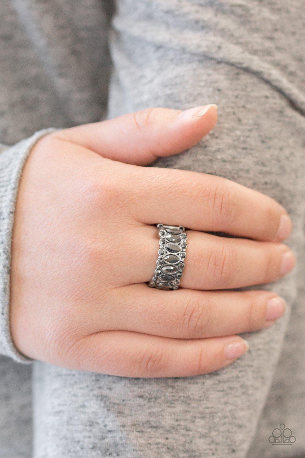 Radical Riches Silver Ring - Paparazzi Accessories- on model - CarasShop.com - Paparazzi Jewelry by Cara Jewels