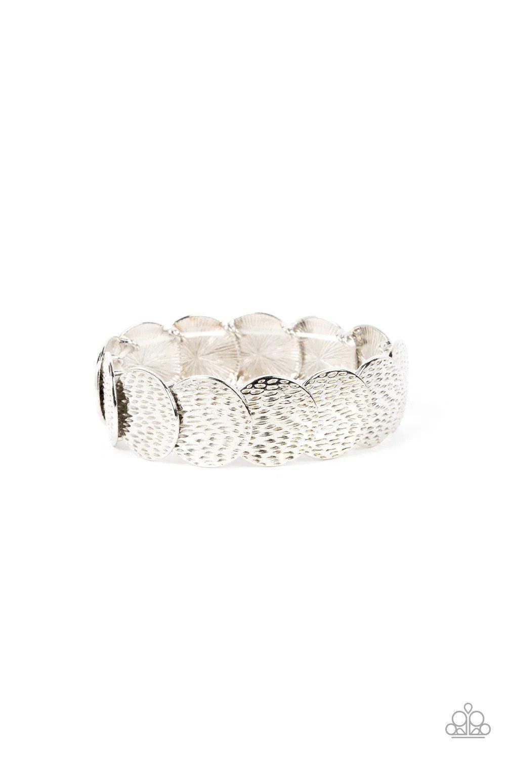 Radioactive Reflections Silver Bracelet - Paparazzi Accessories- lightbox - CarasShop.com - Paparazzi Jewelry by Cara Jewels