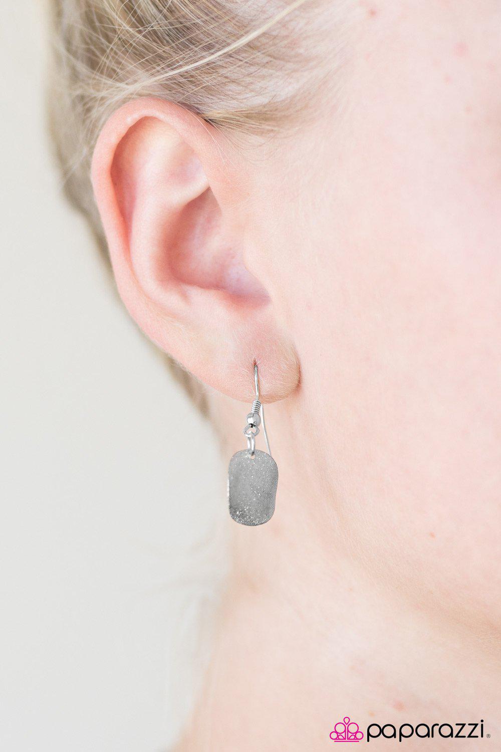 RAIN Supreme Green and Silver Necklace - Paparazzi Accessories - free matching earrings -CarasShop.com - Paparazzi Jewelry by Cara Jewels