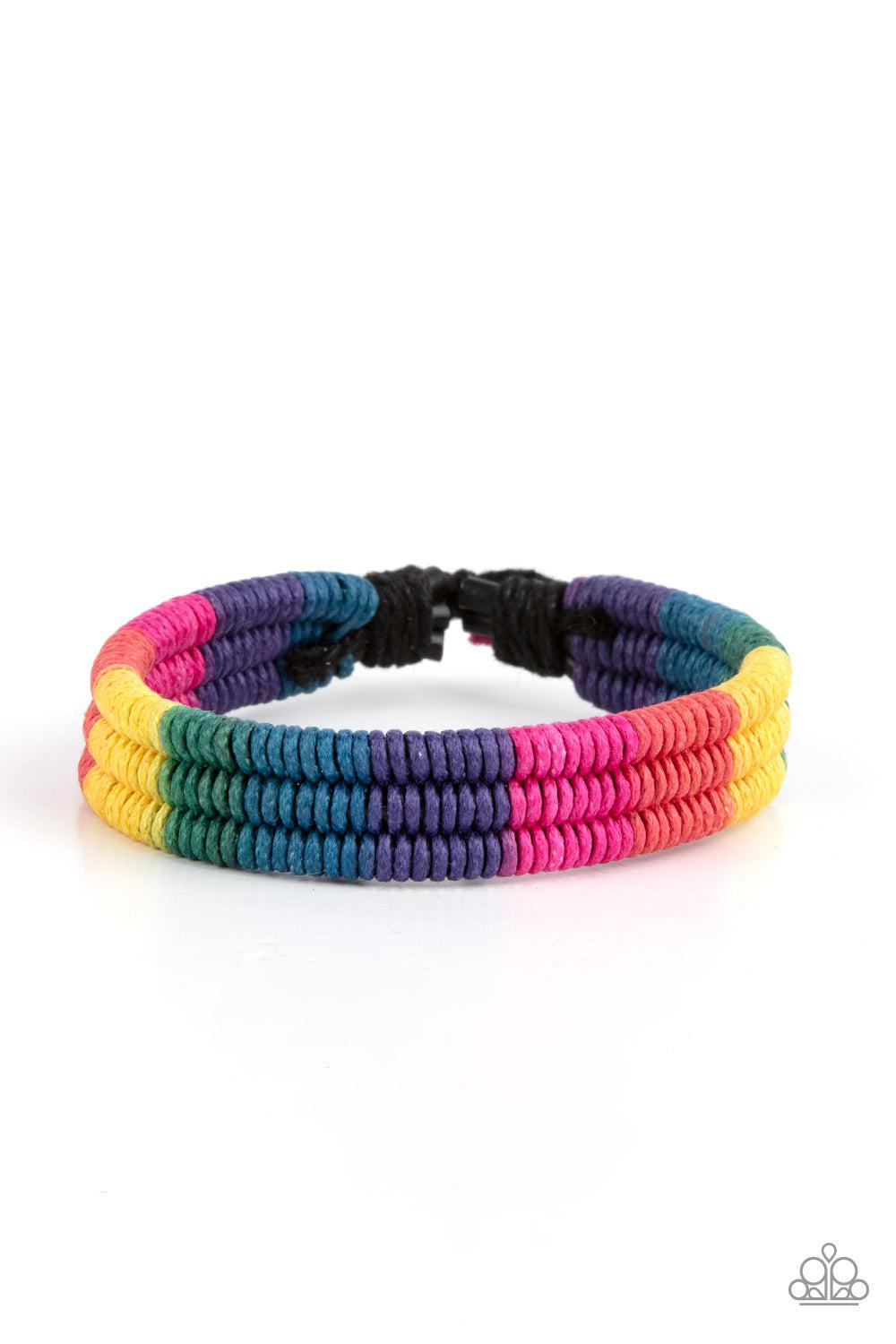 Rainbow Renegade Multi Urban Bracelet - Paparazzi Accessories- lightbox - CarasShop.com - Paparazzi Jewelry by Cara Jewels