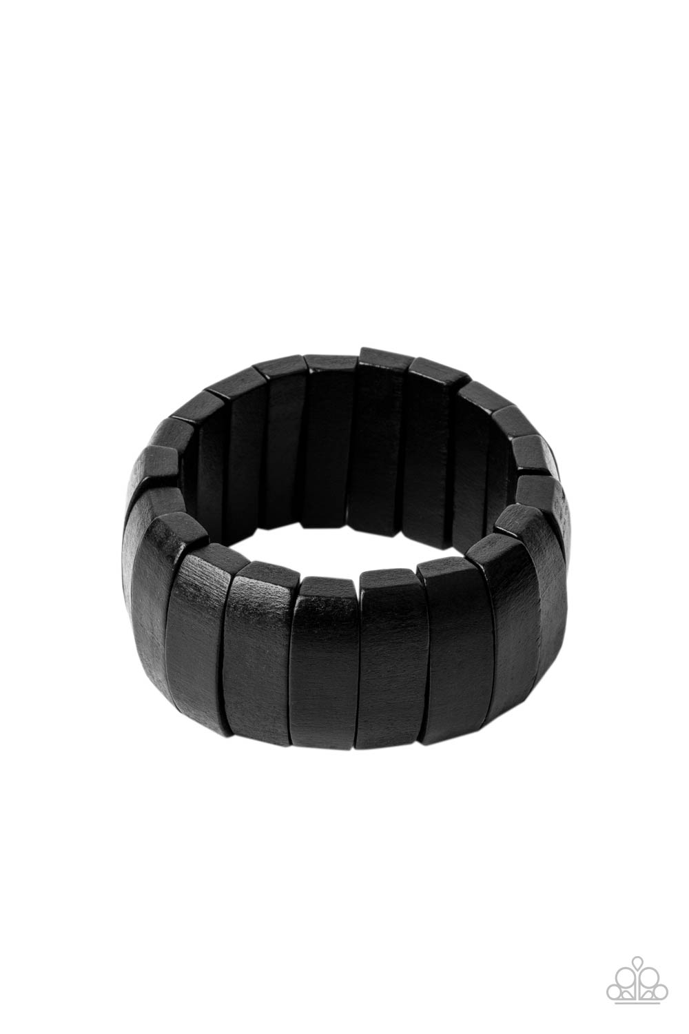 Raise The BARBADOS Black Wood Bracelet - Paparazzi Accessories- lightbox - CarasShop.com - Paparazzi Jewelry by Cara Jewels