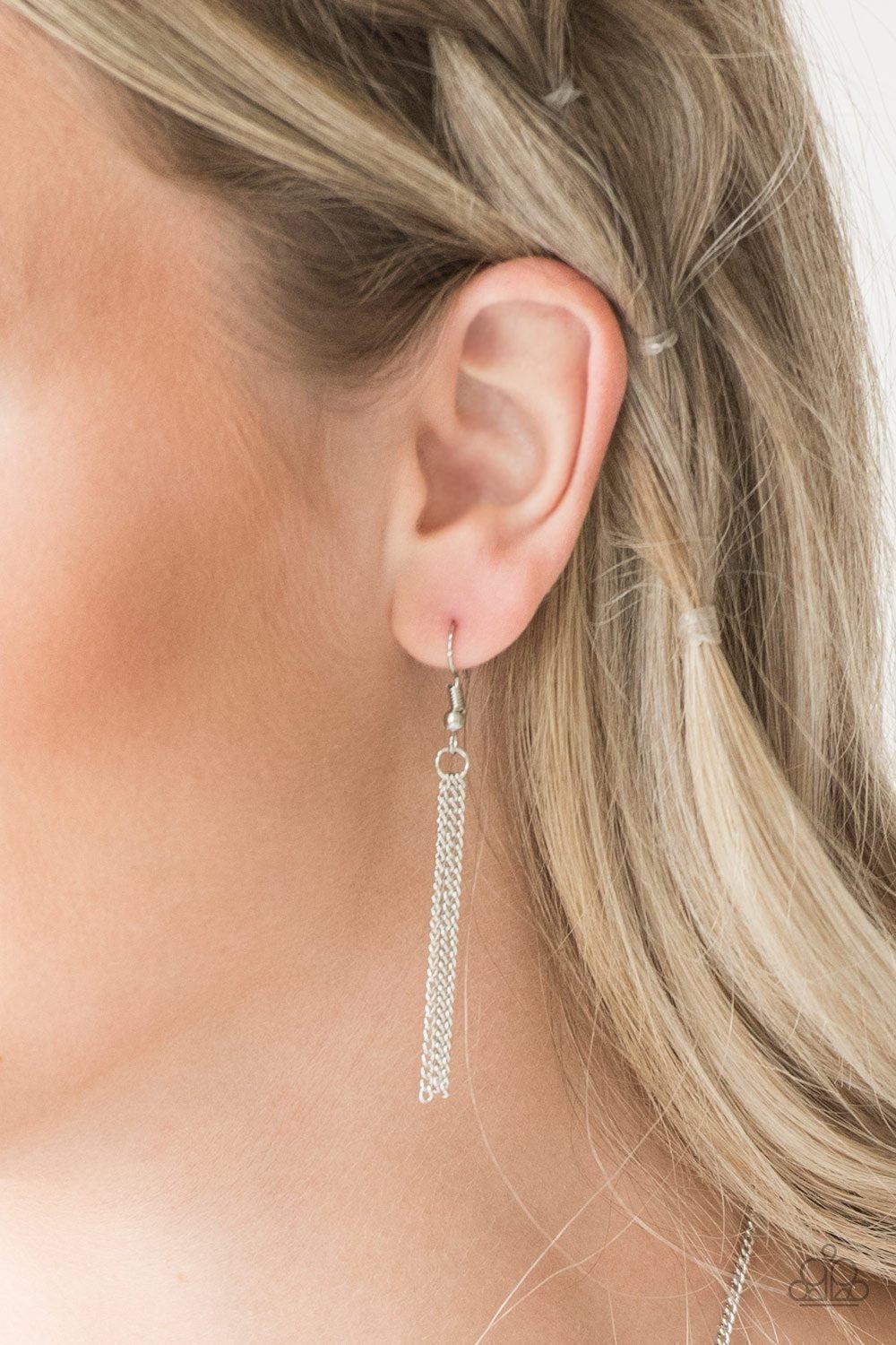 Rancho Rustler Purple Stone Teardrop Necklace - Paparazzi Accessories - free matching earrings -CarasShop.com - Paparazzi Jewelry by Cara Jewels