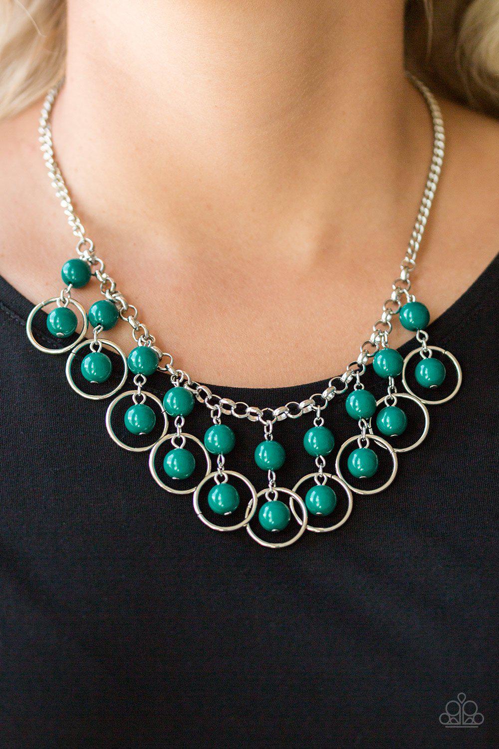 Really Rococo Green Necklace - Paparazzi Accessories- lightbox - CarasShop.com - Paparazzi Jewelry by Cara Jewels