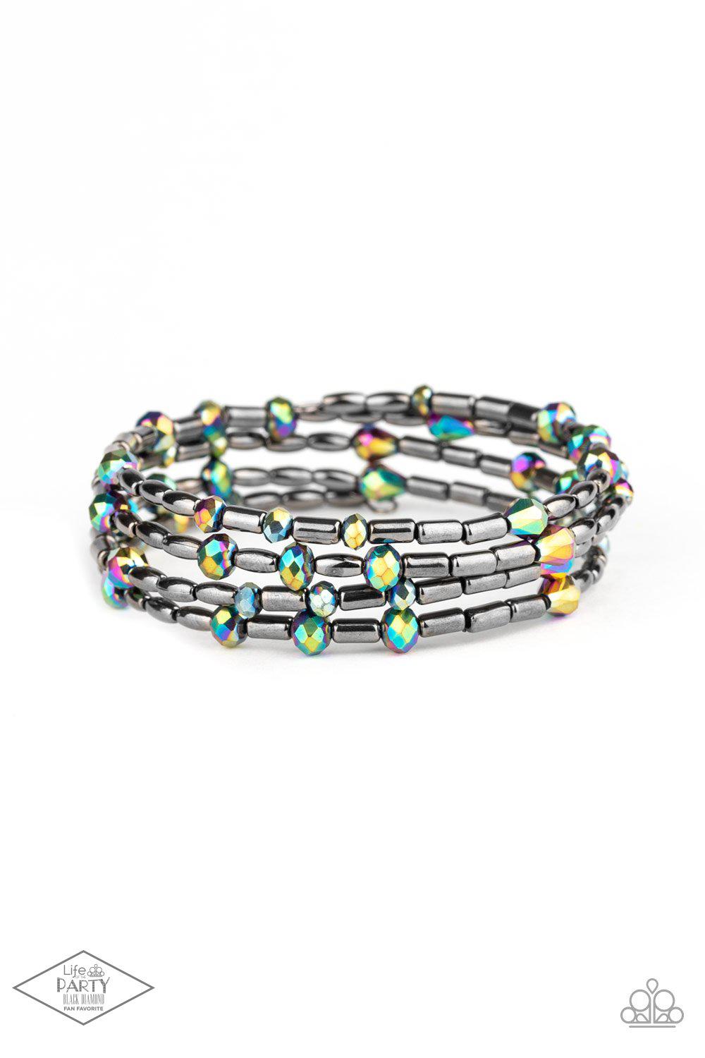 Regal Remix Multi "Oil Spill" Iridescent Infinity Wrap Bracelet - Paparazzi Accessories- lightbox - CarasShop.com - Paparazzi Jewelry by Cara Jewels