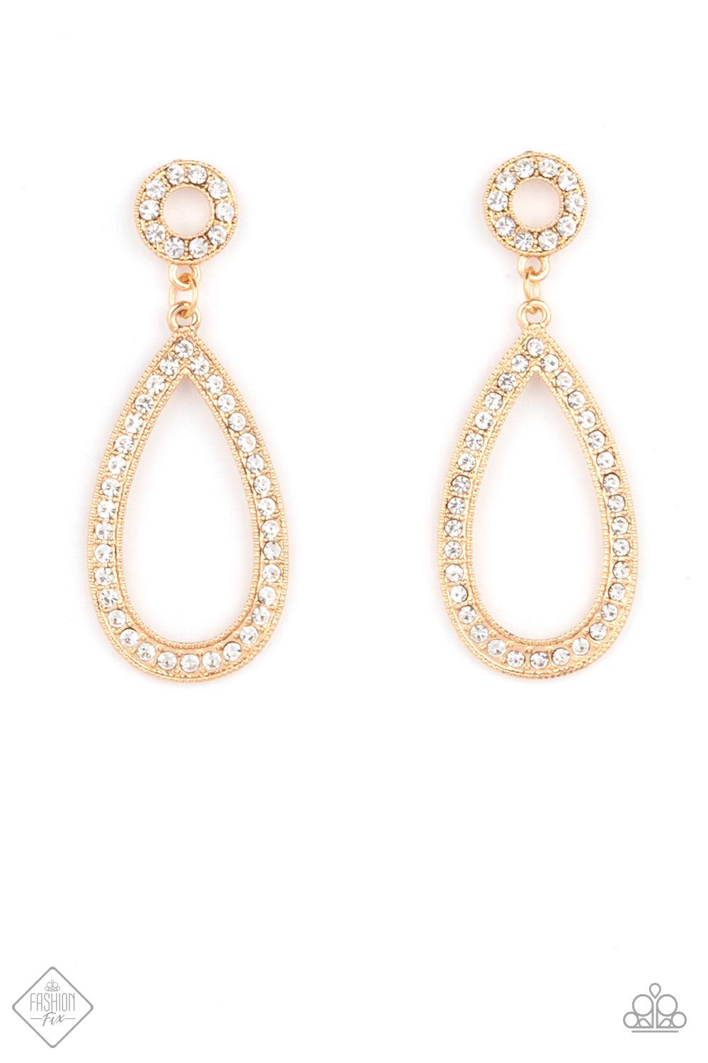 Regal Revival Gold Earrings - Paparazzi Accessories- lightbox - CarasShop.com - Paparazzi Jewelry by Cara Jewels