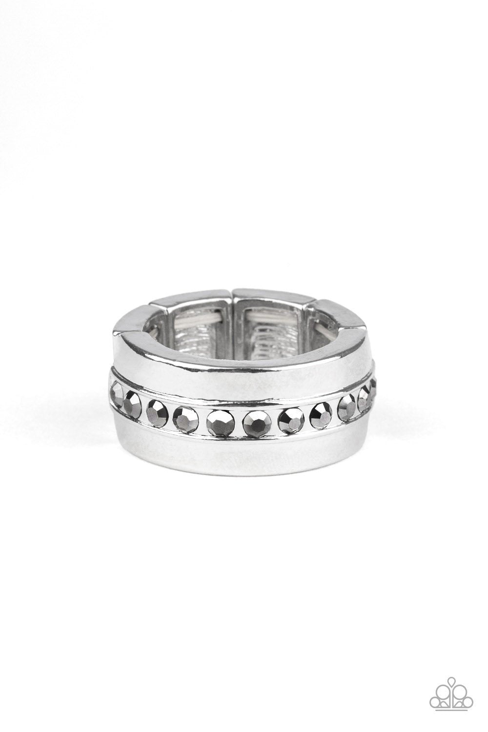 Reigning Champ Silver Men's Ring - Paparazzi Accessories- lightbox - CarasShop.com - Paparazzi Jewelry by Cara Jewels