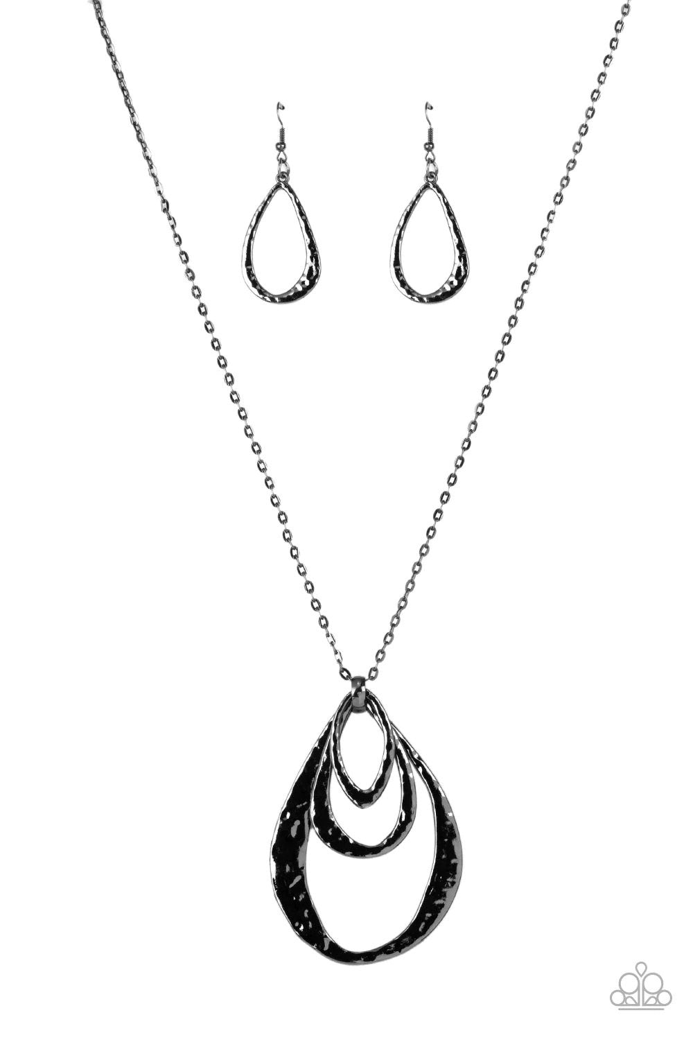 Relic Renaissance Black Necklace - Paparazzi Accessories- lightbox - CarasShop.com - Paparazzi Jewelry by Cara Jewels