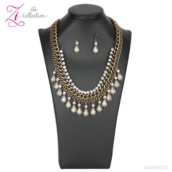 Revolution 2018 Zi Collection Necklace - Paparazzi Accessories- on model - CarasShop.com - Paparazzi Jewelry by Cara Jewels