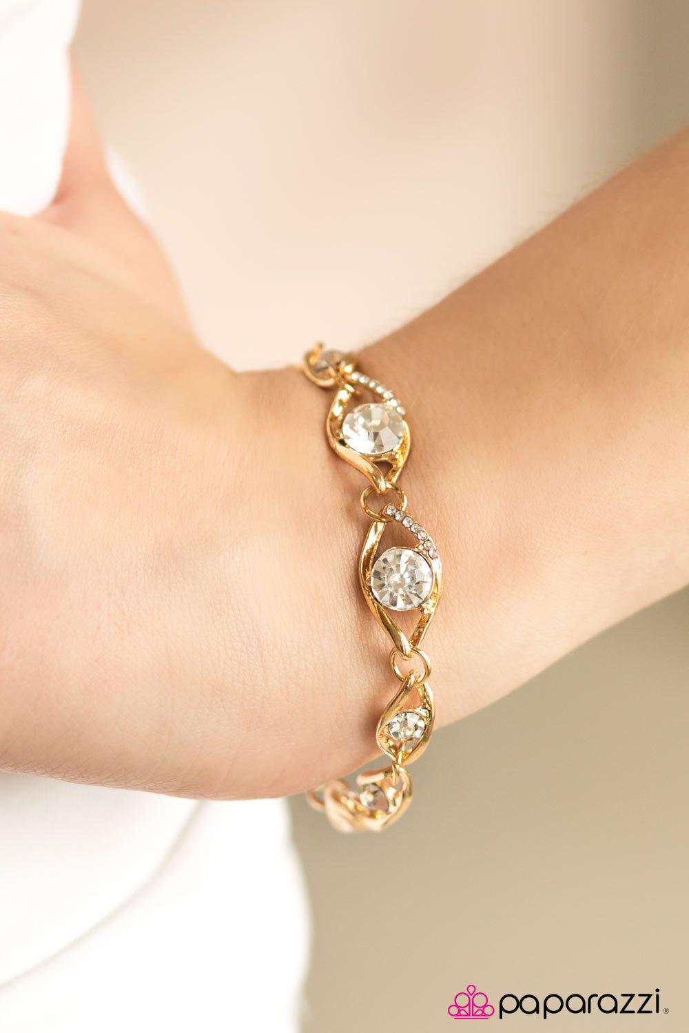 Rich Is Rich Gold Bracelet - Paparazzi Accessories- lightbox - CarasShop.com - Paparazzi Jewelry by Cara Jewels