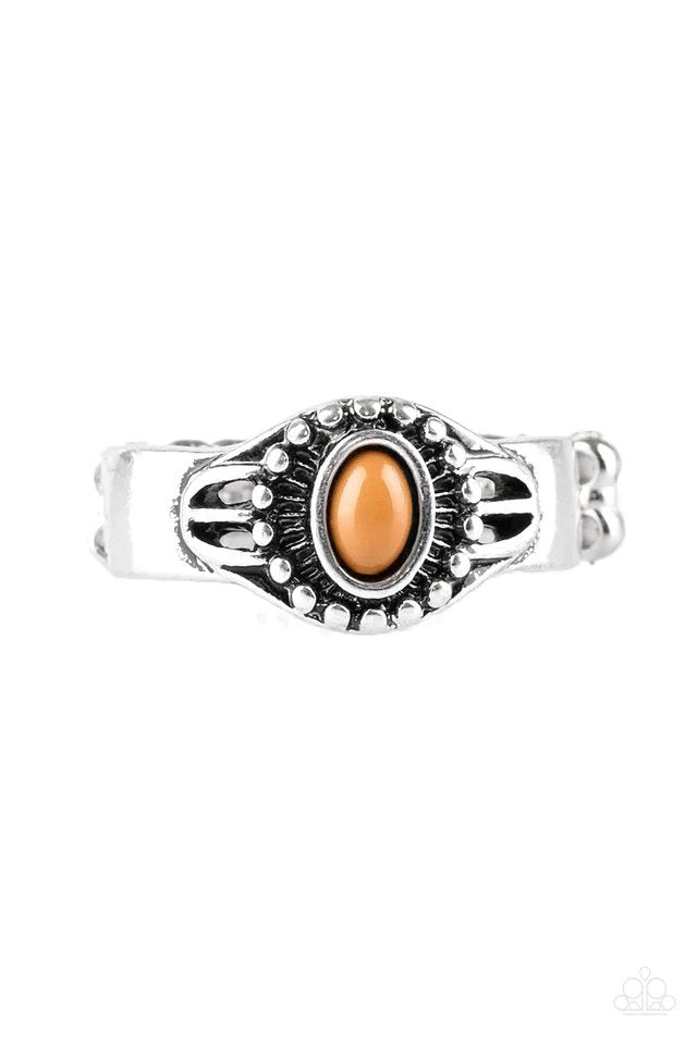 Right On TREK Brown Ring - Paparazzi Accessories- lightbox - CarasShop.com - Paparazzi Jewelry by Cara Jewels