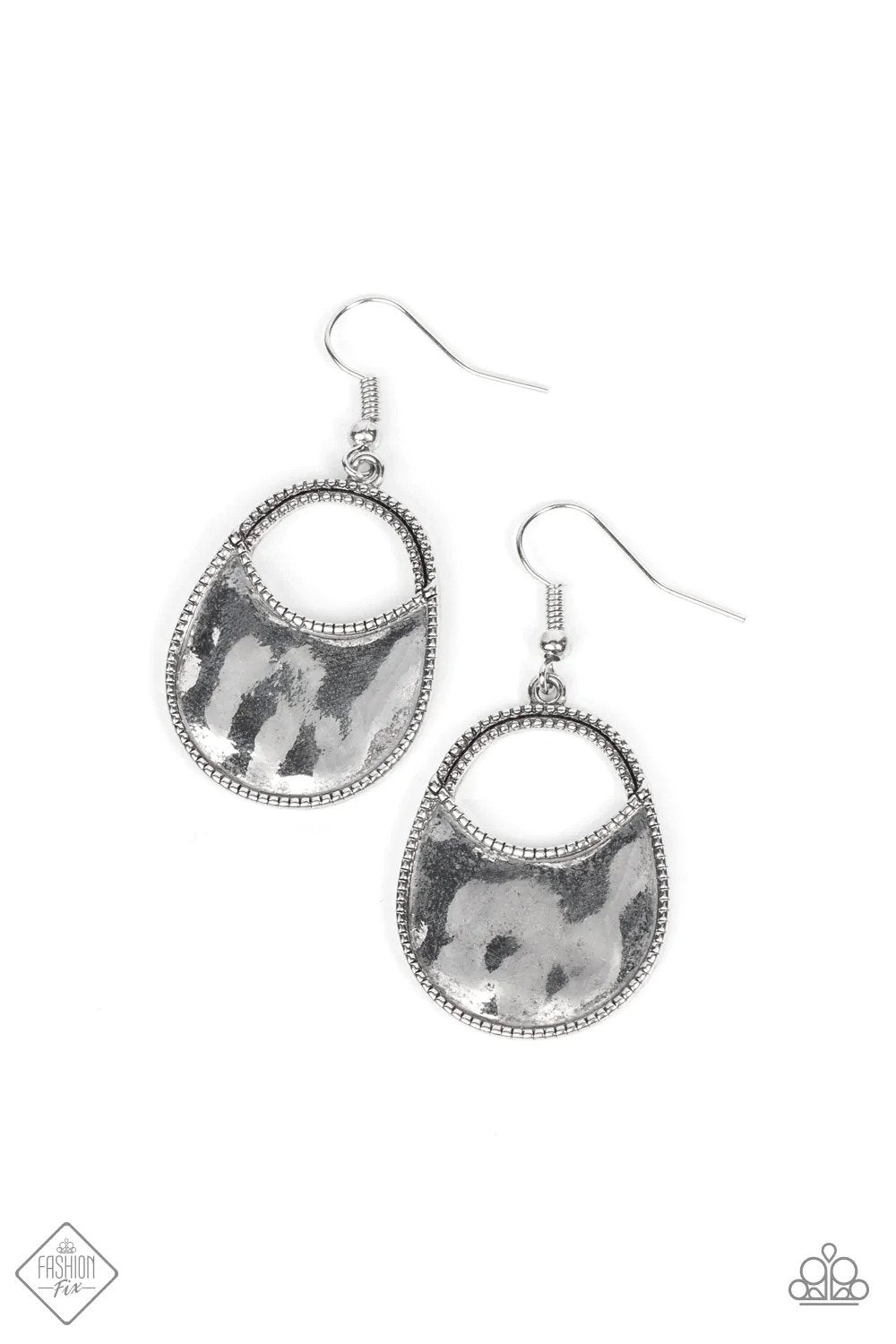 Rio Rancho Relic Silver Earrings - Paparazzi Accessories- lightbox - CarasShop.com - Paparazzi Jewelry by Cara Jewels