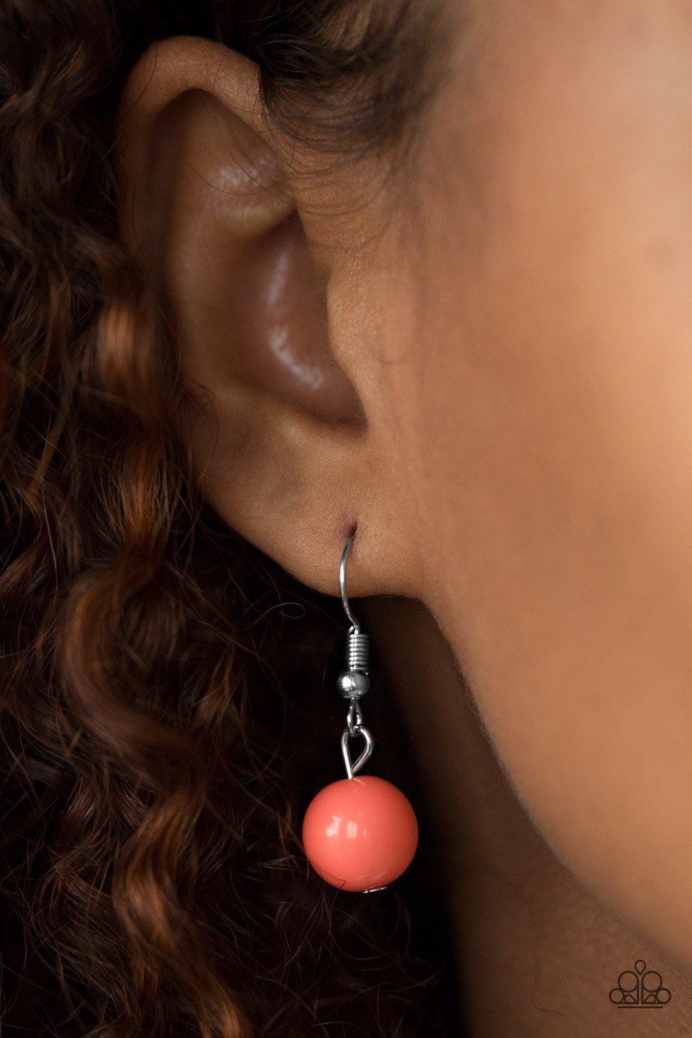 Rio Rhythm Multi - Hot Pink and Coral Necklace - Paparazzi Accessories - free matching earrings -CarasShop.com - Paparazzi Jewelry by Cara Jewels