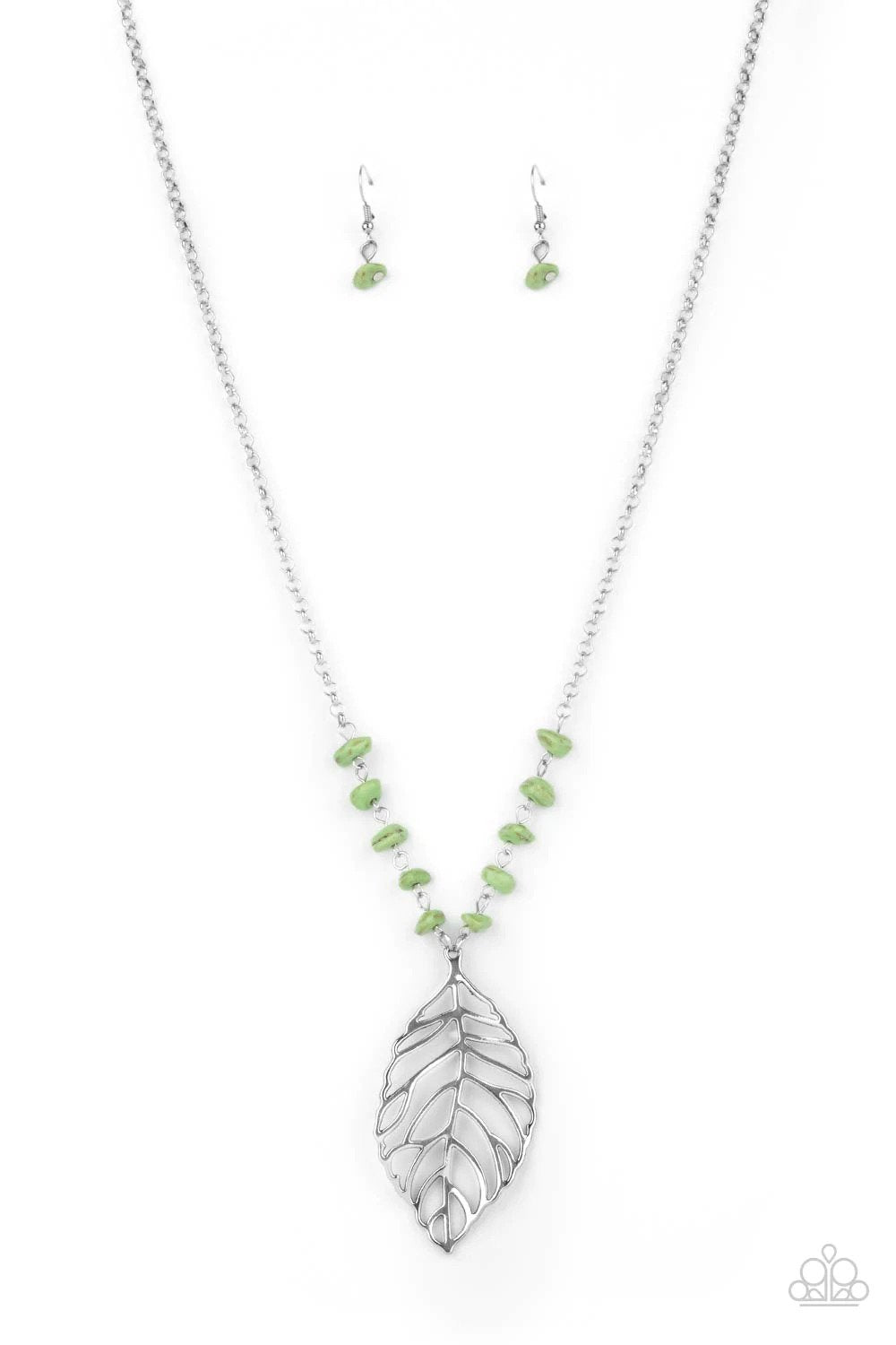 Roaming the Riverwalk Green Necklace - Paparazzi Accessories- lightbox - CarasShop.com - Paparazzi Jewelry by Cara Jewels