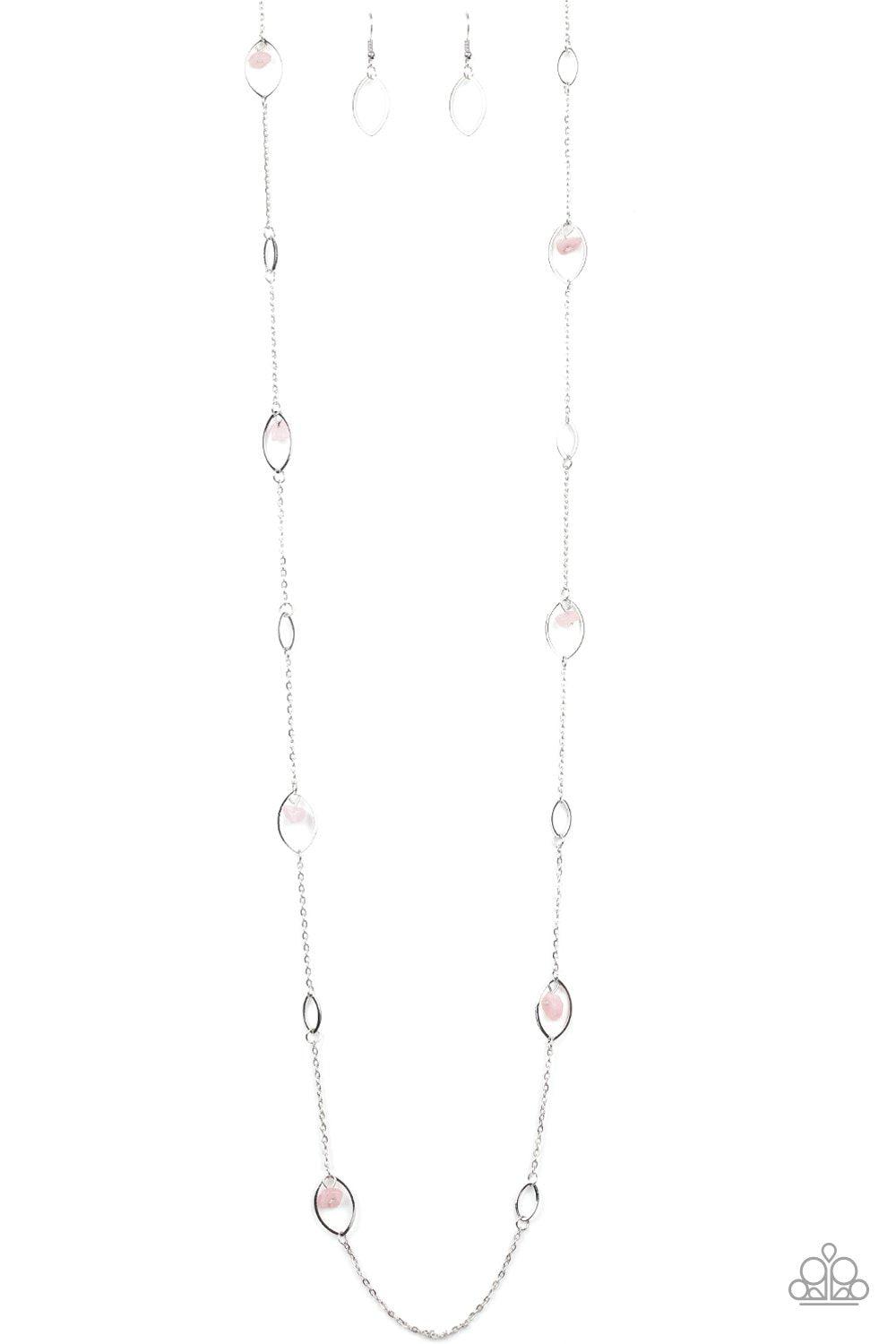 Rocky Razzle Pink and Silver Necklace - Paparazzi Accessories- lightbox - CarasShop.com - Paparazzi Jewelry by Cara Jewels