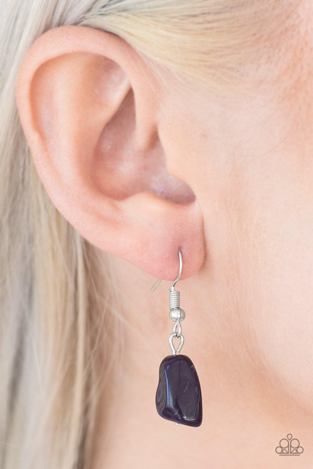 Rocky Shores Purple Necklace - Paparazzi Accessories - free matching earrings -CarasShop.com - Paparazzi Jewelry by Cara Jewels