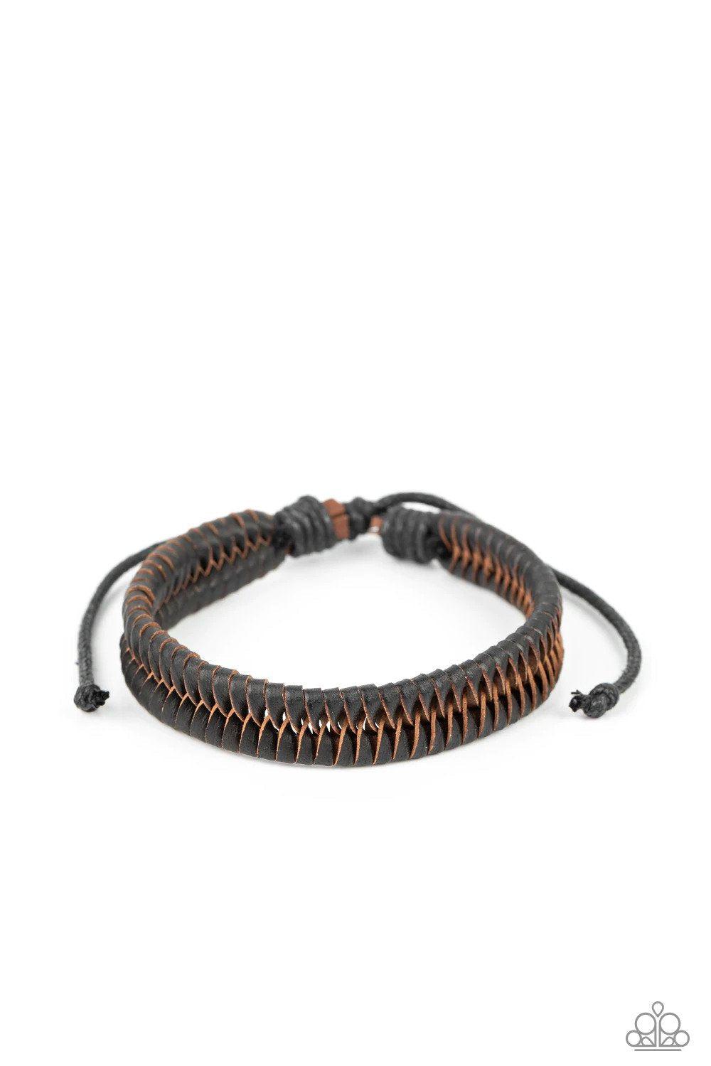 Rodeo Rally Black Bracelet - Paparazzi Accessories- lightbox - CarasShop.com - Paparazzi Jewelry by Cara Jewels