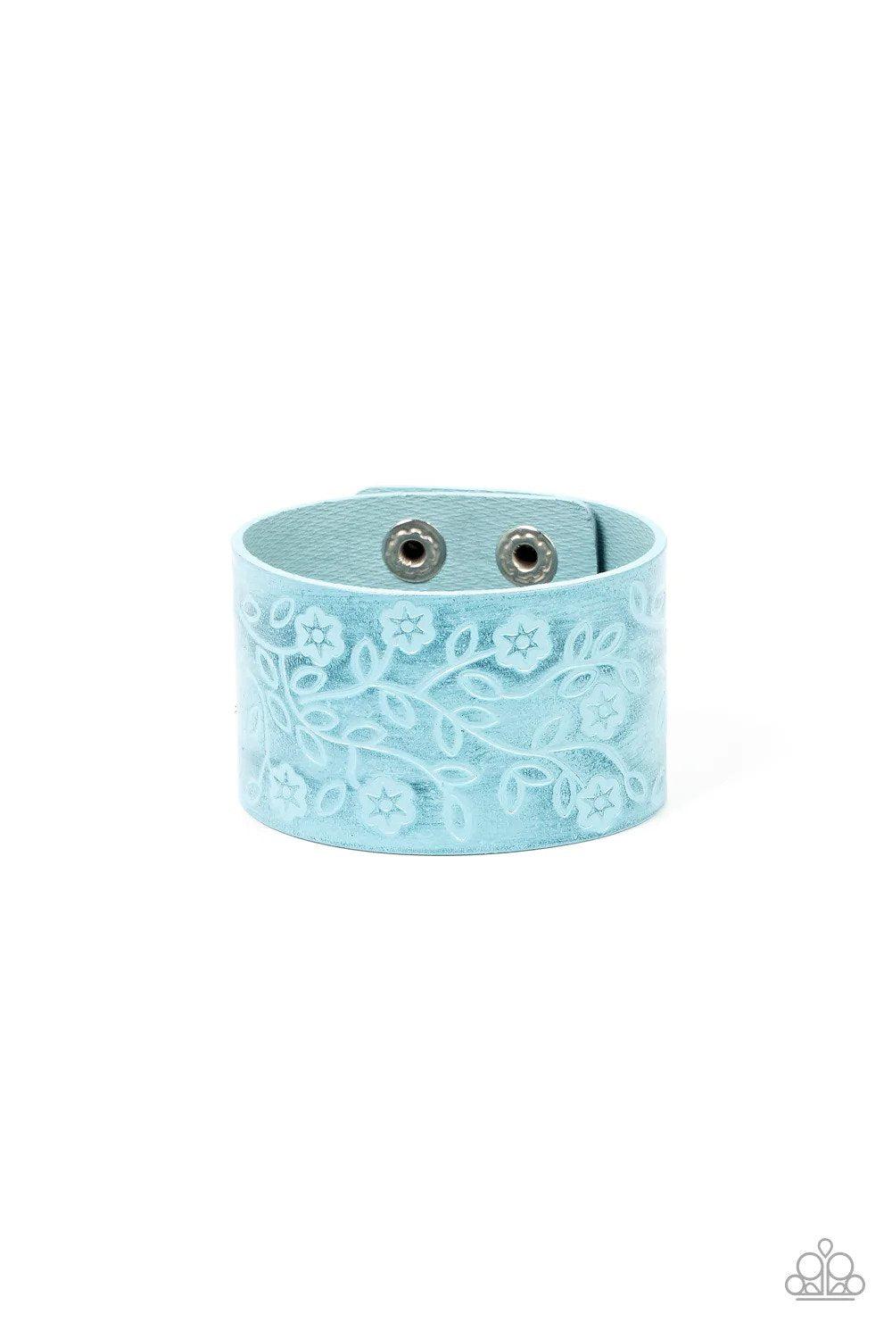 Rosy Wrap Up Blue Bracelet - Paparazzi Accessories- lightbox - CarasShop.com - Paparazzi Jewelry by Cara Jewels