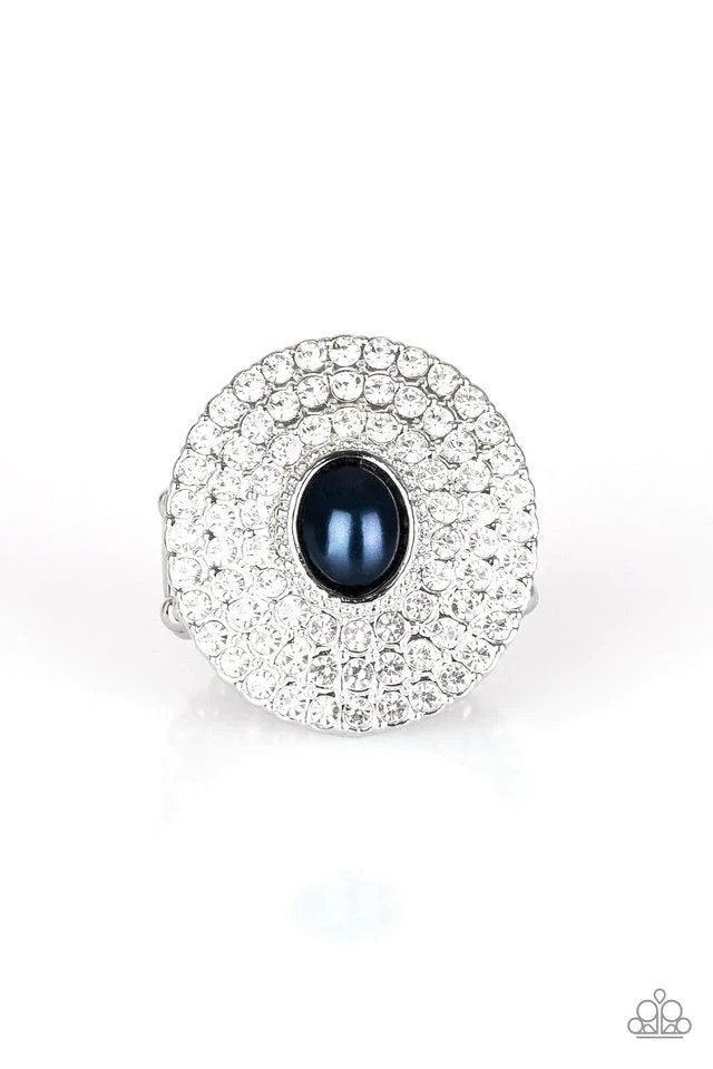 Royal Ranking Blue Ring - Paparazzi Accessories- lightbox - CarasShop.com - Paparazzi Jewelry by Cara Jewels