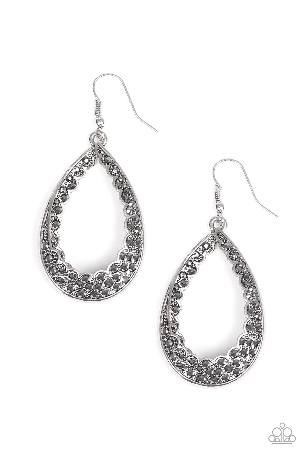 Royal Treatment Silver Earrings - Paparazzi Accessories- lightbox - CarasShop.com - Paparazzi Jewelry by Cara Jewels